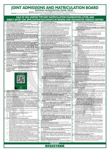 JAMB opens 2026 UTME & Direct Entry registration