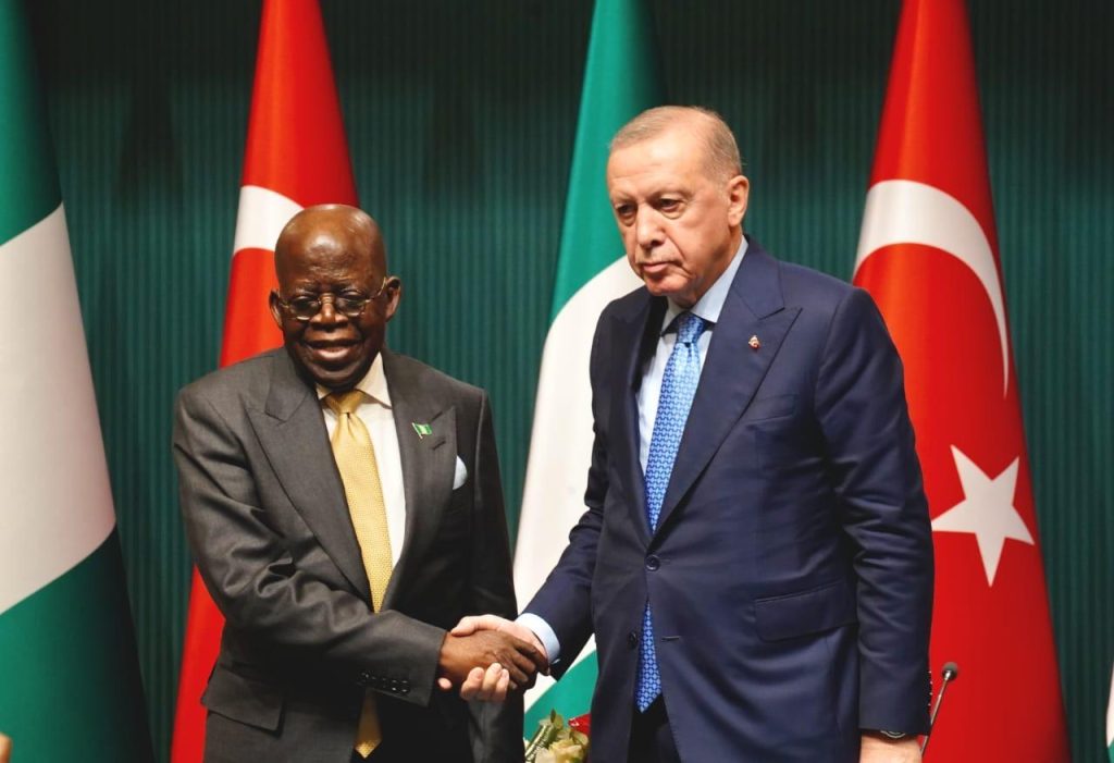 Nigerian President Bola Tinubu and Turkish President Recep Tayyip Erdogan