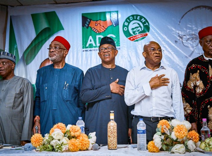 Former Anambra State Governor, Peter Obi on Wednesday officially joined the African Democratic Congress (ADC)