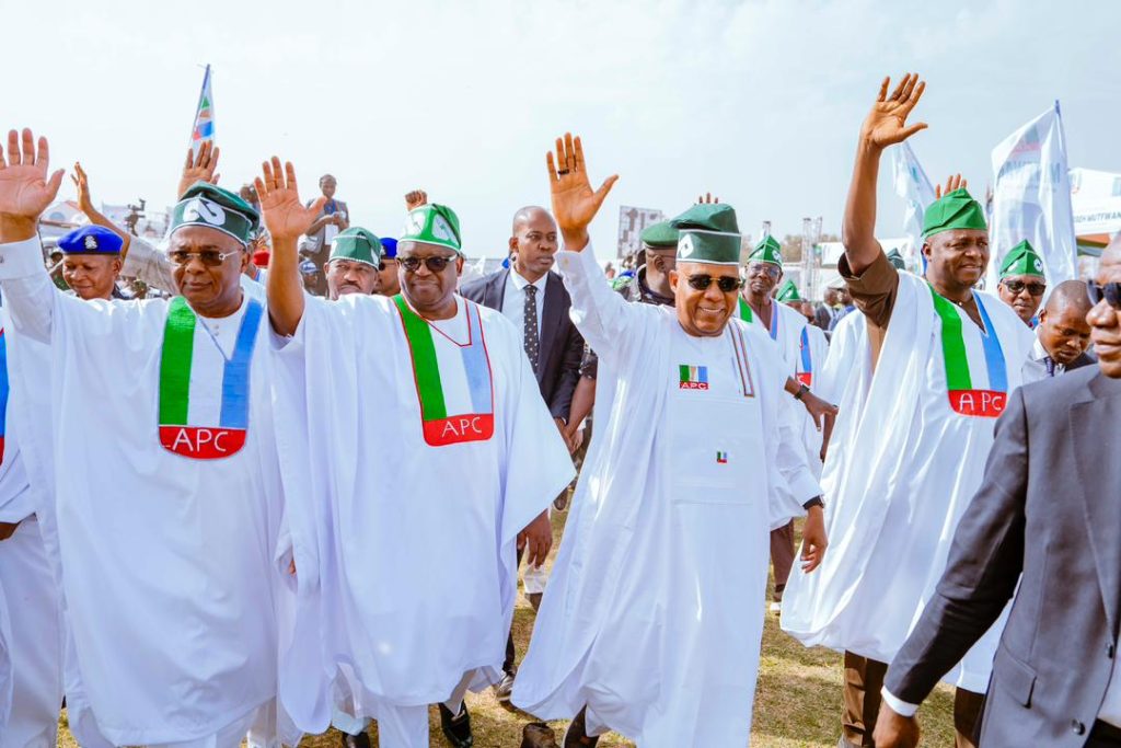 UPDATED: APC welcomes Plateau Governor as other parties’ structures collapse into ruling party 2 Plateau’s entry into our fold affirms APC is party for all Nigerians – Shettima