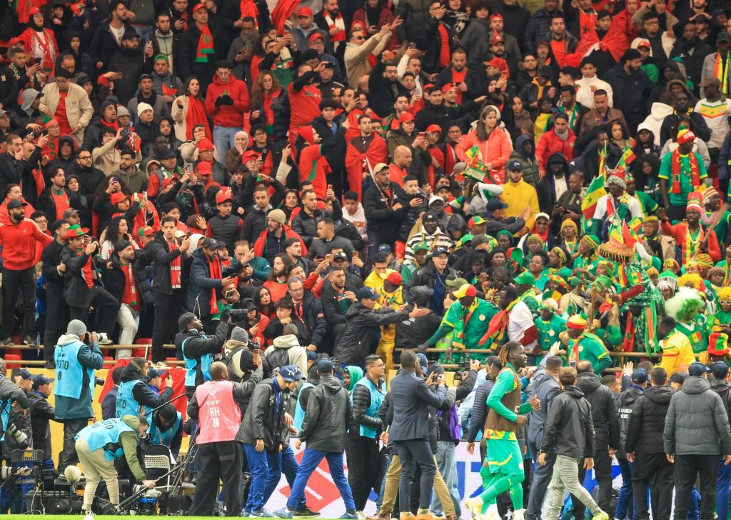 Chaos at AFCON Final as Senegal players walk off after late Morocco penalty