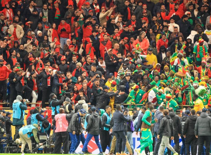 Chaos at AFCON Final as Senegal players walk off after late Morocco penalty
