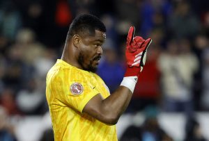 Super Eagles goalkeeper Stanley Nwabali