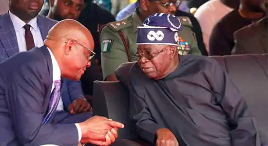 FCT Minister, Nyesom Wike and President Bola Tinubu