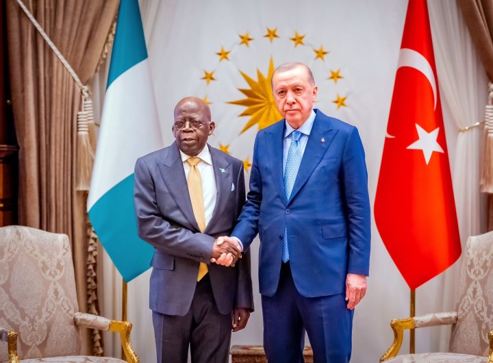 Nigerian President Bola Tinubu and Turkish President Recep Tayyip Erdogan