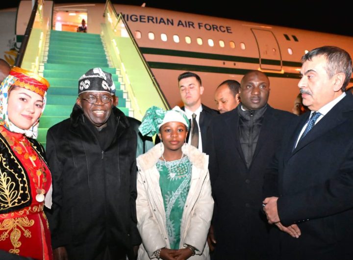 President Tinubu arrives in Ankara, Türkiye