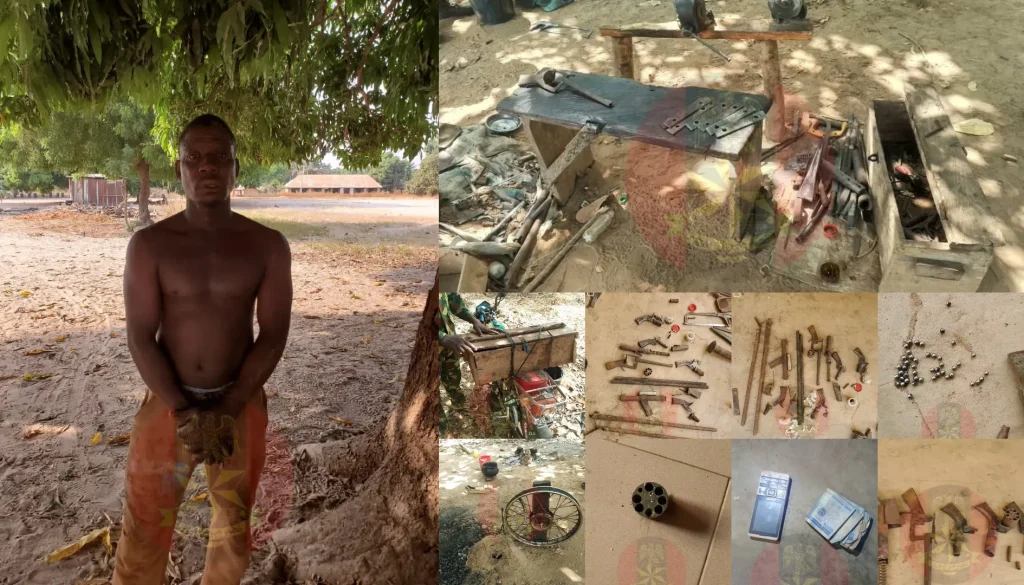 Troops uncover illegal arms factory in Nasarawa, arrest suspect, recover pistol, cash