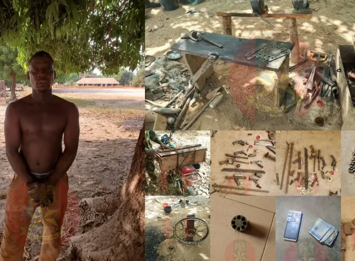 Troops uncover illegal arms factory in Nasarawa, arrest suspect, recover pistol, cash
