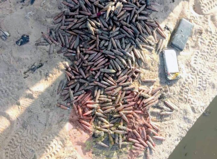 Troops recover large cache of 12.7mm ammunition warheads in sustained operations