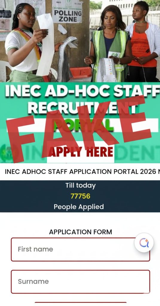 INEC warns Nigerians against fake 2026 Ad-hoc staff recruitment portal 2 inec fake recruitment