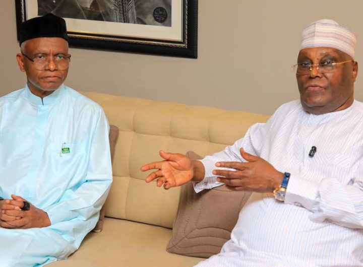 Former VP Atiku Abubakar and former Kaduna State Governor, Nasiru El-Rufai