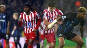 Champions League: Lookman, Onyedika shine in 6-goal thriller as Atletico draw with Brugge