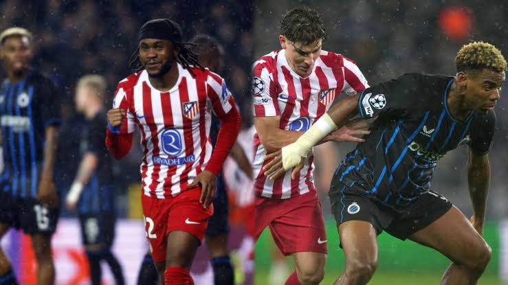 Champions League: Lookman, Onyedika shine in 6-goal thriller as Atletico draw with Brugge