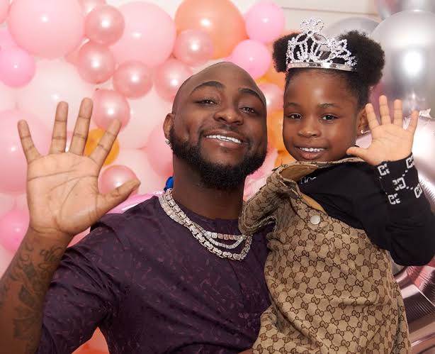 Davido and his daughter Imade Adeleke