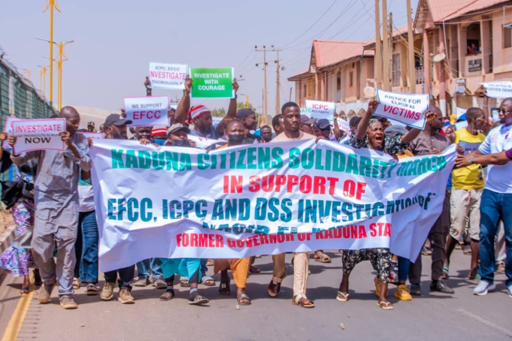 Protesters back probe of El-Rufai, hail EFCC, ICPC, DSS over alleged N432bn fraud 2 IMG 20260227 WA0033