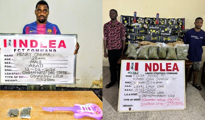 NDLEA arrests cocaine suspects