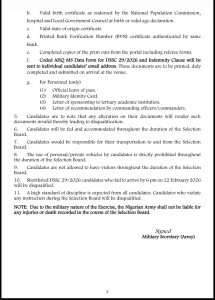 Nigerian Army recruitment