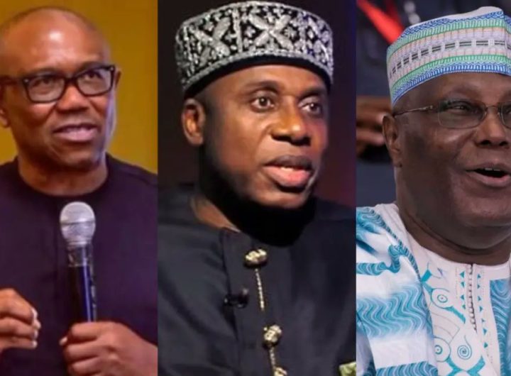 ADC opposition leaders, Peter Obi, Rotimi Amaechi and Atiku Abubakar