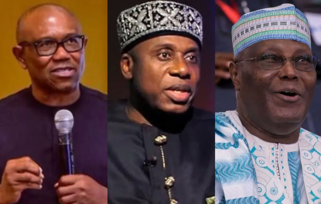 ADC opposition leaders, Peter Obi, Rotimi Amaechi and Atiku Abubakar