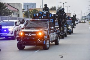 Nigeria Police on patrol