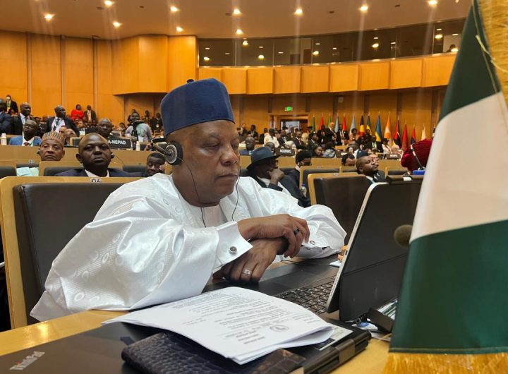 Vice President Kashim Shettima at the plenary of the 39th Ordinary Session of the Assembly of Heads of State and Government of the African Union in Addis Ababa, Ethiopia. Photo credit: State House Abuja
