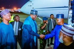 Shettima back in Abuja after successful engagements at 39th AU Summit