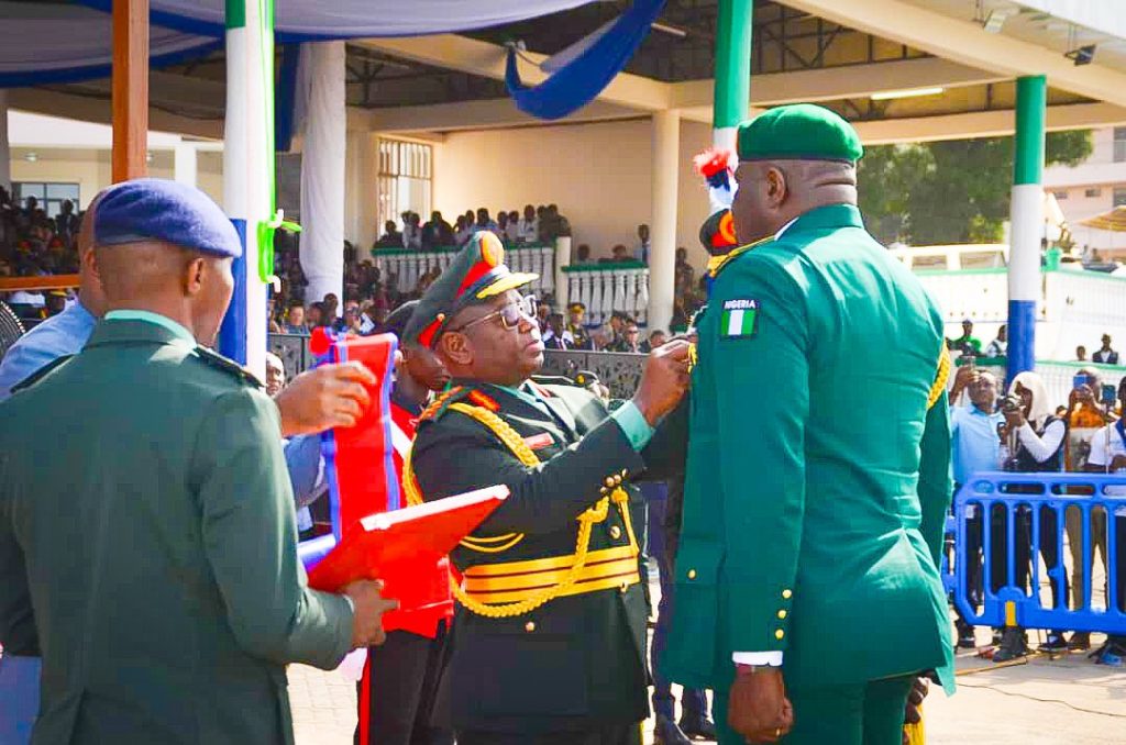 Sierra Leone honours Nigeria's CDS, General Olufemi Oluyede, with Grand Commander of the Order of the Rokel award.