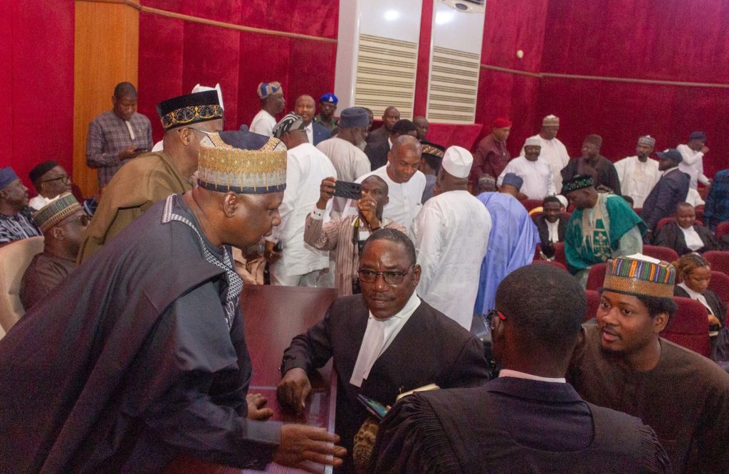 PDP leadership arrives at Court of Appeal for continuation of hearing (+Photos) 3 Turaki-led PDP leadership at the Court of Appeal in Abuja. Photo credit: @OfficialPDPNig