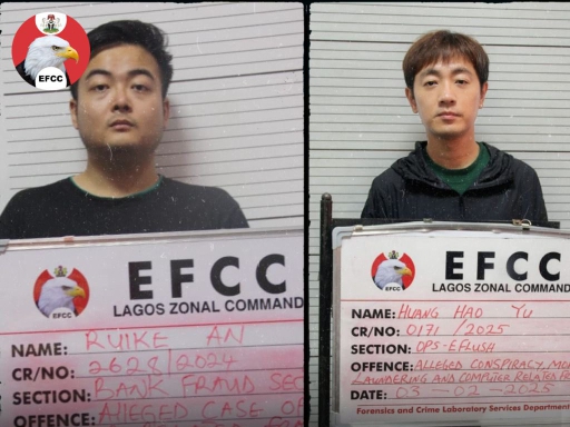 Court sentences 2 Chinese to 46 years imprisonment for N3.4bn, $2.5m cyberterrorism, internet fraud in Lagos