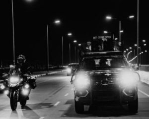 military convoy on patrol