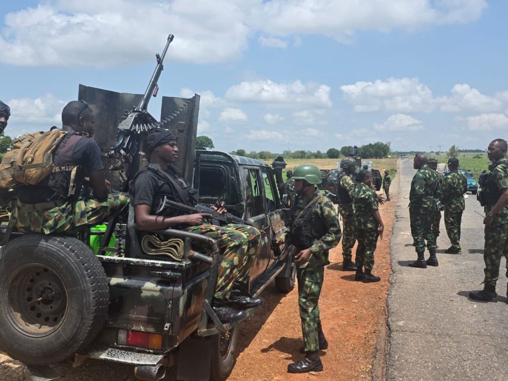 Nigerian Army troops on patrol