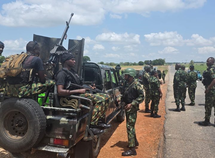 Nigerian Army troops on patrol