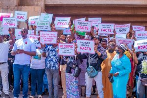 protesters wants efcc DSS ICPC to prove El Rufai