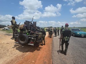 Nigerian Army troops on patrol