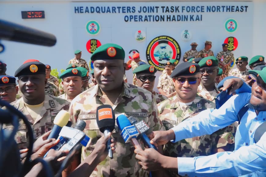 CDS, COAS in Borno commend troops, order intensified offensive against terrorists 2 CDS, COAS in Borno commend troops, order intensified offensive against terrorists