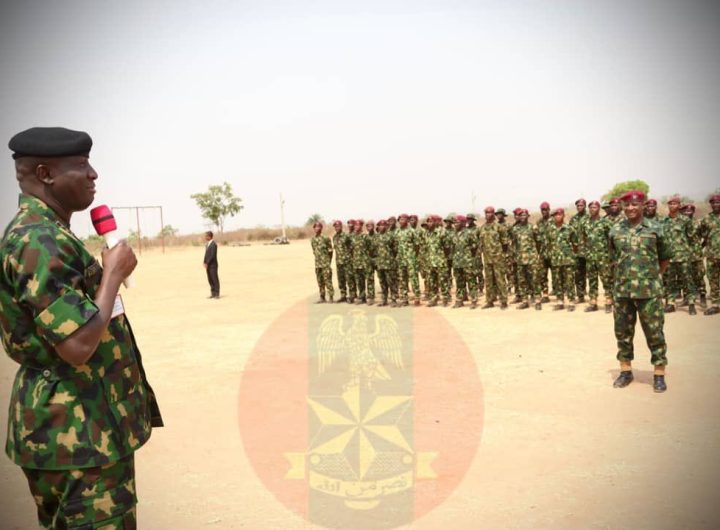 COAS addressing military troops