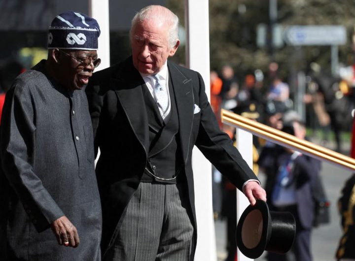 Nigeria's President Bola Tinubu and Britain's King Charles III