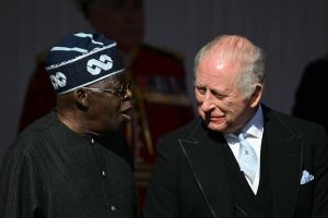 Nigeria's President Bola Tinubu and Britain's King Charles III