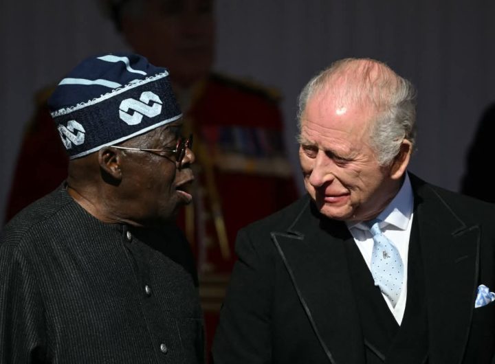 Nigeria's President Bola Tinubu and Britain's King Charles III