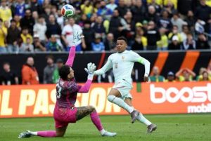 Mbappe scores for France against Brazil