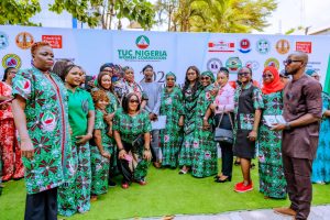 Barrister Oluwaseun Faleye at this year's celebration of International Women Day, (IWD) organized by the Trade Union Congress Women Commission in Abuja, Wednesday.