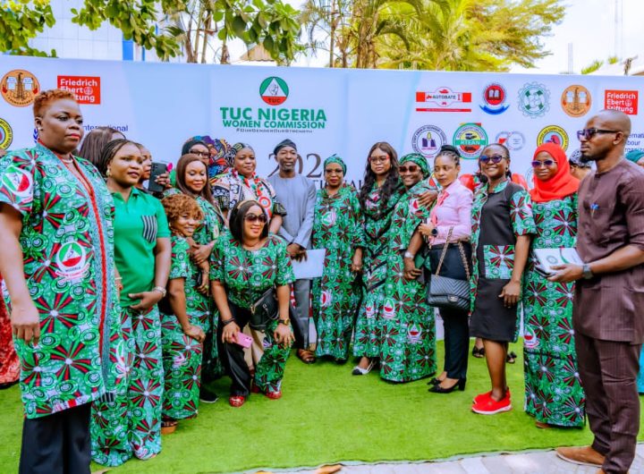 Barrister Oluwaseun Faleye at this year's celebration of International Women Day, (IWD) organized by the Trade Union Congress Women Commission in Abuja, Wednesday.