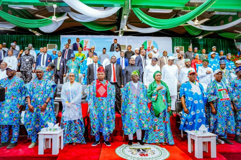 Tinubu at APC National Convention.