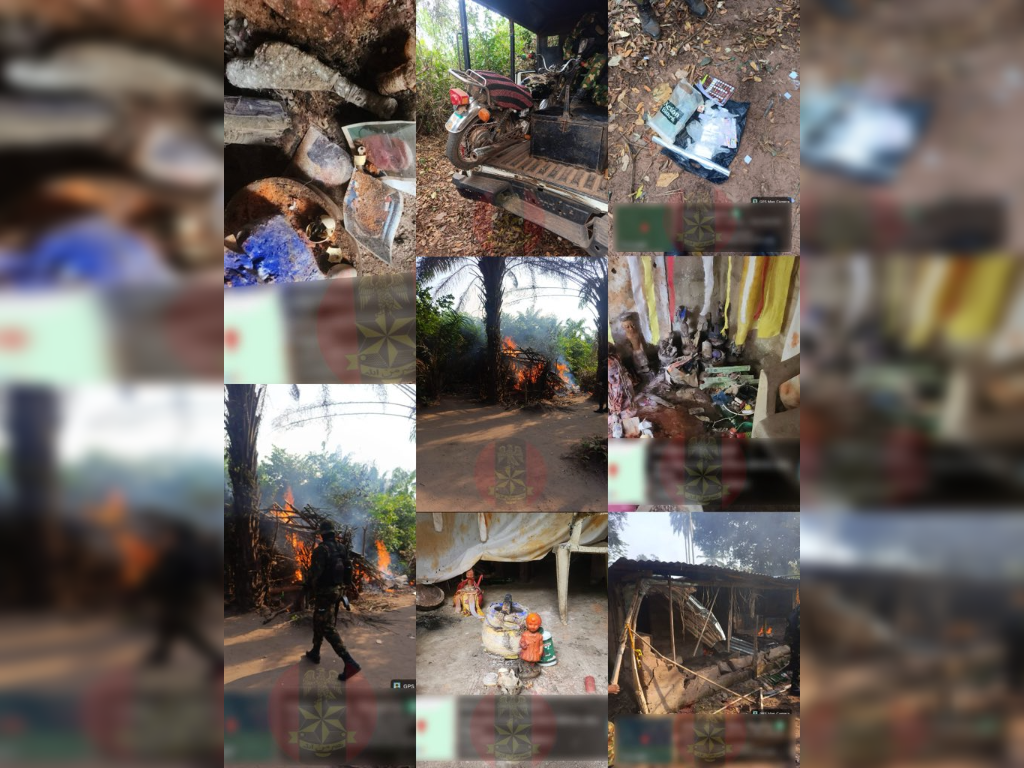 Troops reopen road shut for 3 years destroy bomb factory in Imo