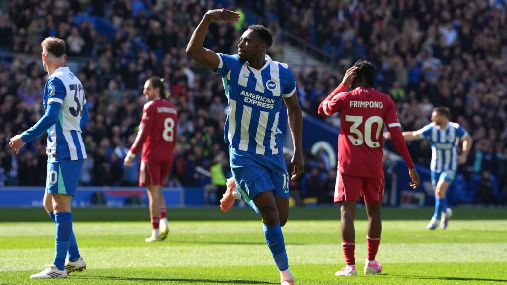 Welbeck’s brace seals Brighton upset as Liverpool’s EPL struggles continue