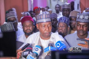 Zulum visits bomb blast victims