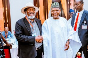 His Excellency, President Bola Ahmed Tinubu, GCFR, was joined by Vice President Kashim Shettima as he hosted Media Executives, the Newspaper Proprietors Association of Nigeria, and the Guild of Editors to an Interfaith Breaking of Fast, marking both Ramadan and Lent, at the State House Banquet Hall in the Presidential Villa, Abuja, on Friday. See photos below: