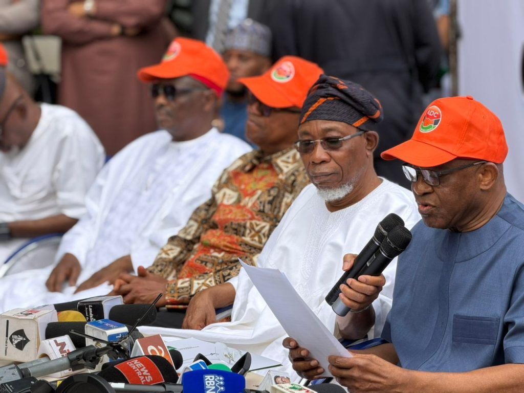 FULL TEXT: David Mark delivers major address at ADC World Press Conference in Abuja 3 ADC National Chairman, David Mark addressing a press conference on Thursday in Abuja