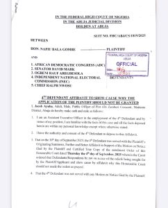 ADC releases certified affidavit from INEC