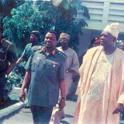 Peter Obi: Yesterday’s NADECO heroes now destroying democracy, worse than Abacha 2 Photo showing former Nigerian military head of state, late General Sani Abacha; MKO Abiola, the symbol of June 12... Democracy Day and President Bola Tinubu
